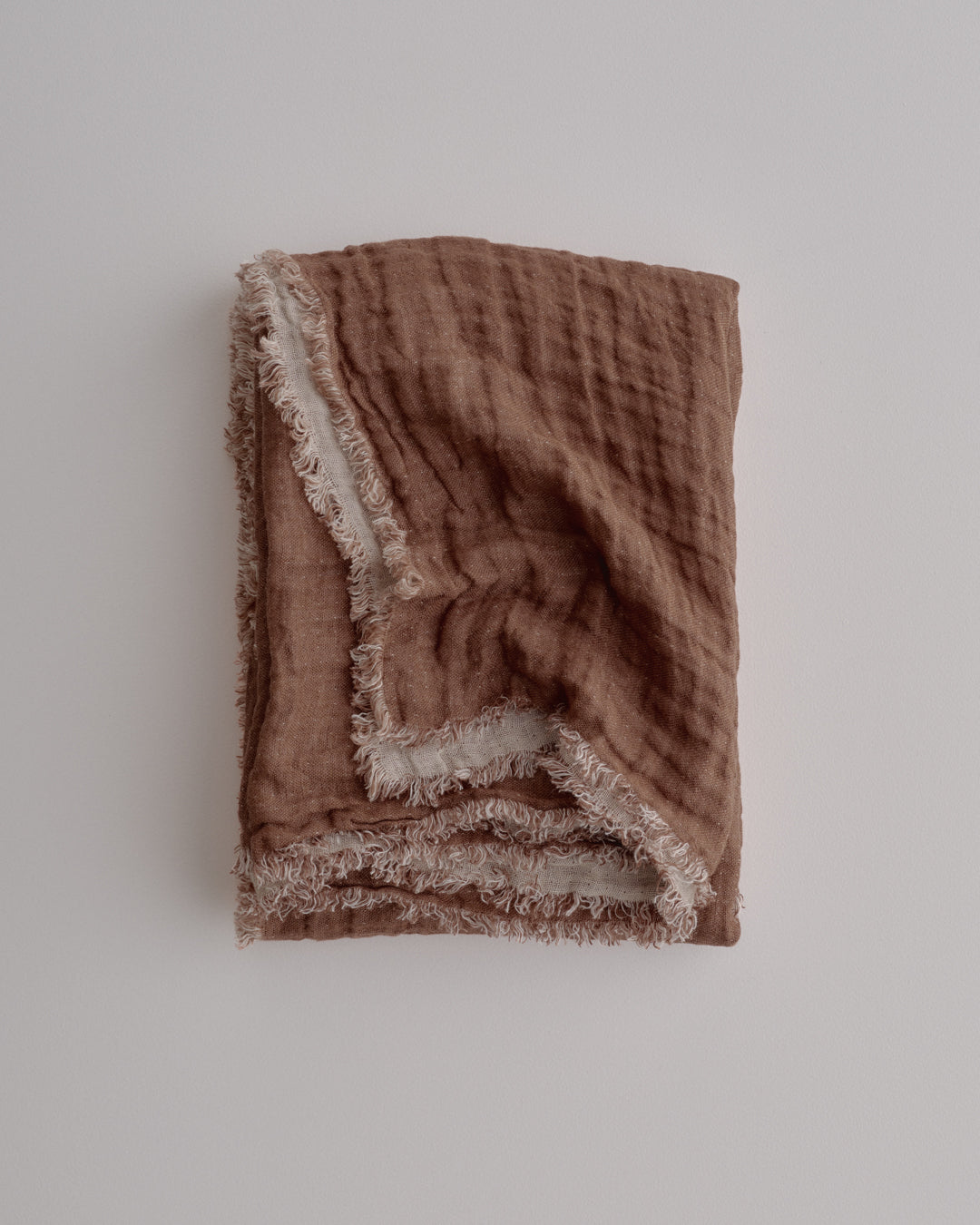 Reversible Linen Throw | Mulberry & Pink