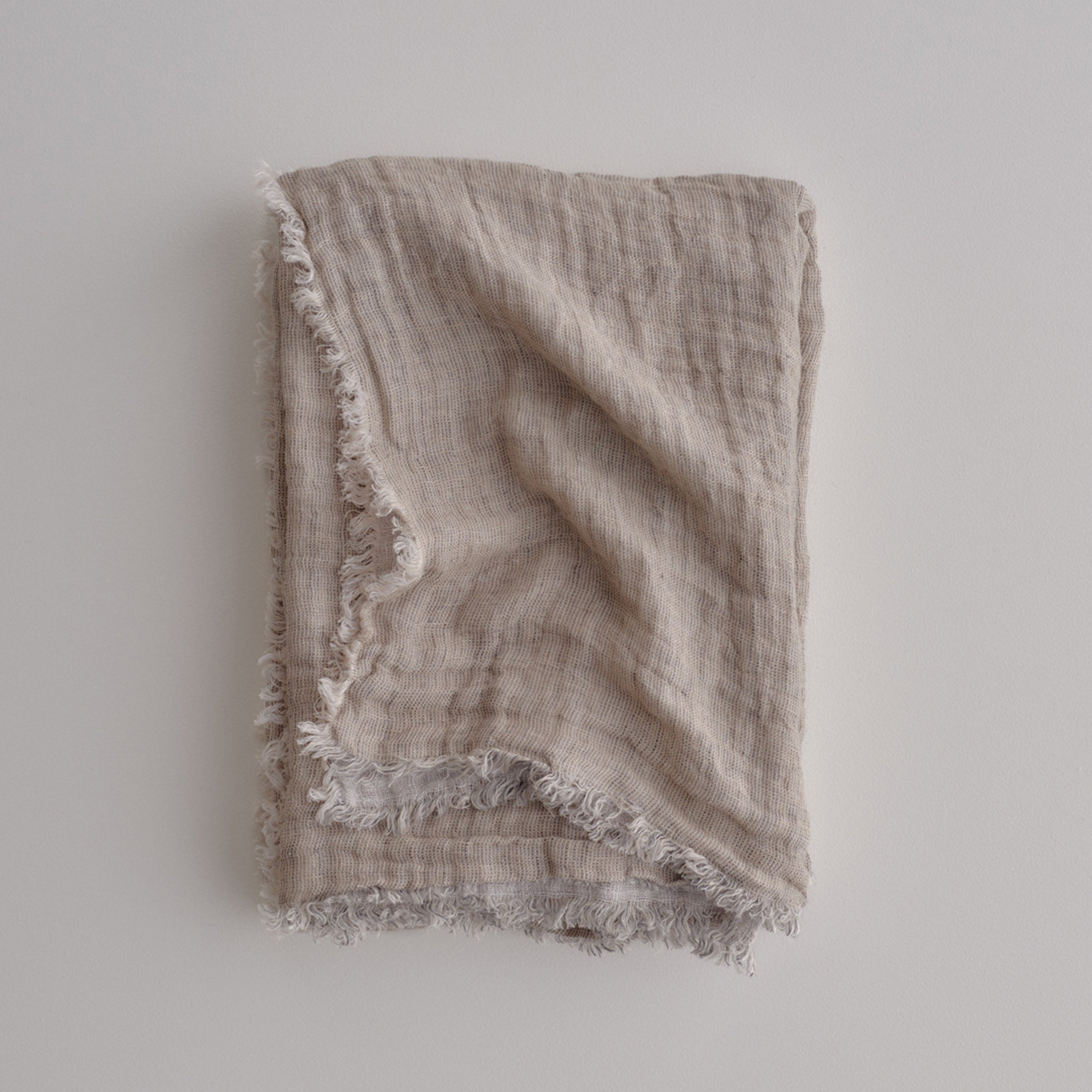 Crush Double Linen Throw Blanket  - Petra/Kali