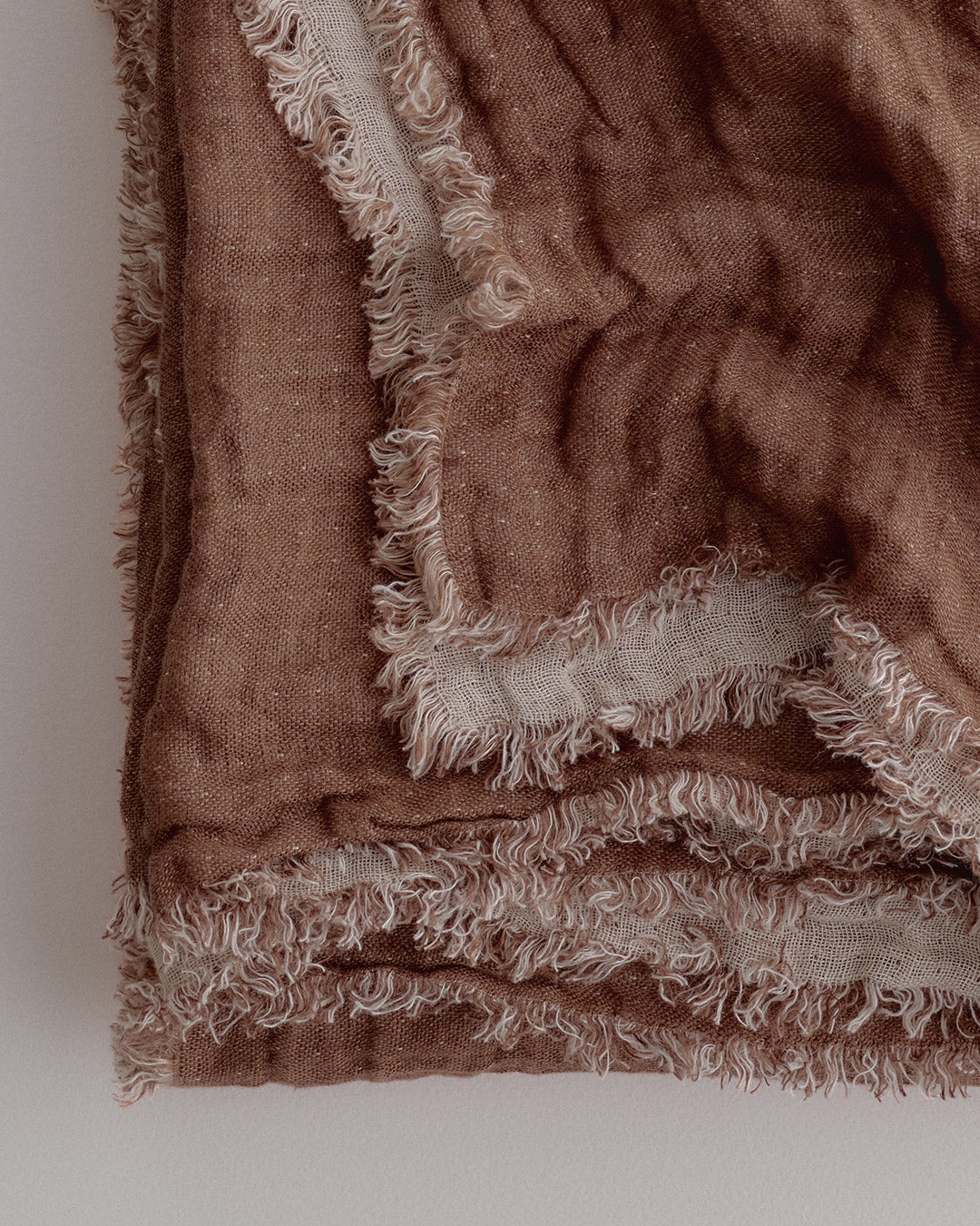 Crush Double Linen Throw Blanket - Moro/Floss