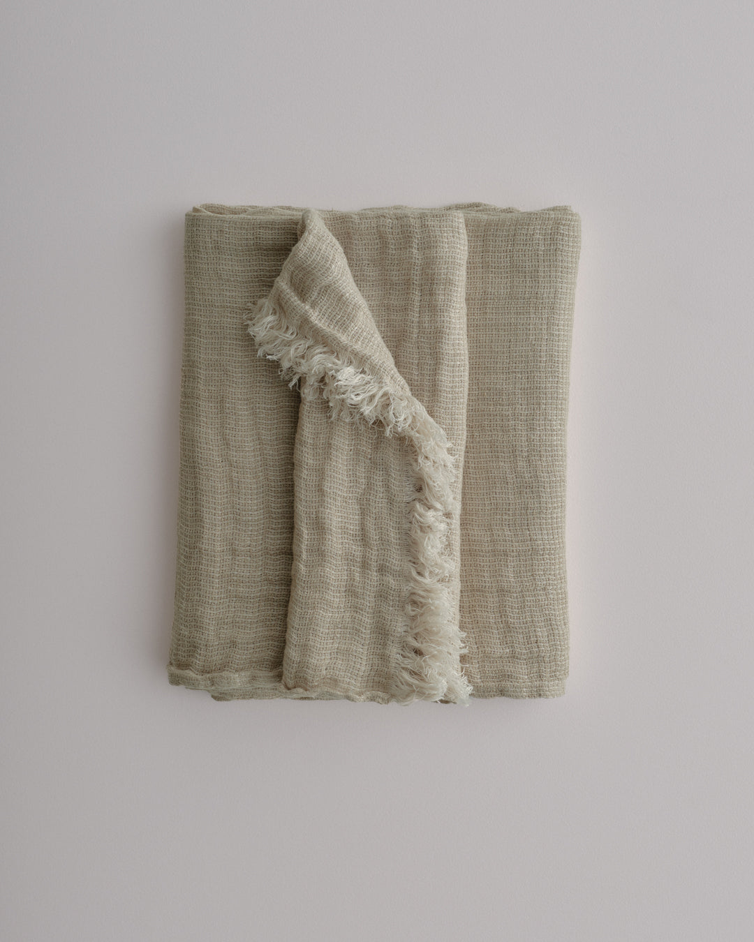 Linen Throw Blanket | Earthy Wheat