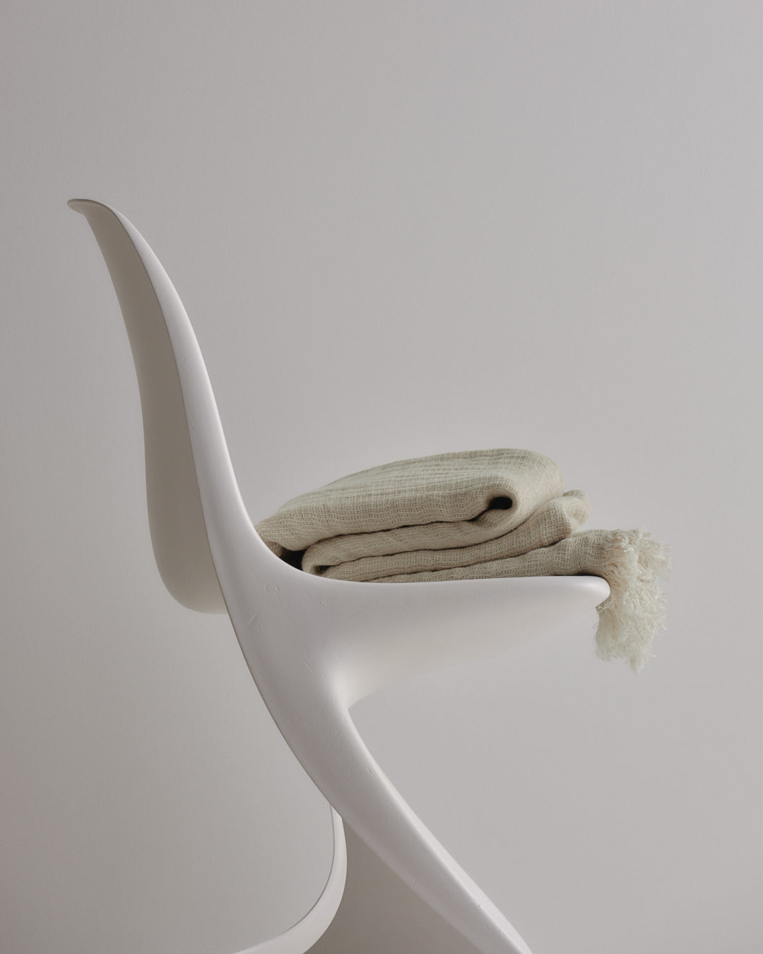 Linen Throw Blanket | Earthy Wheat