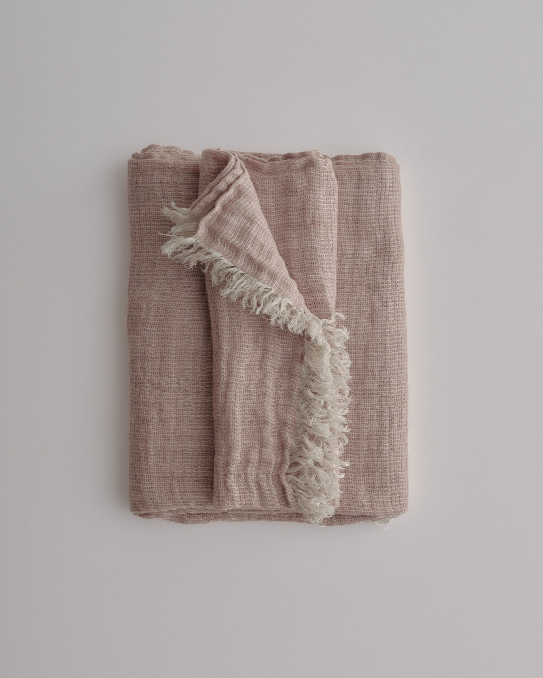 Linen Throw Blanket | Clay Pink