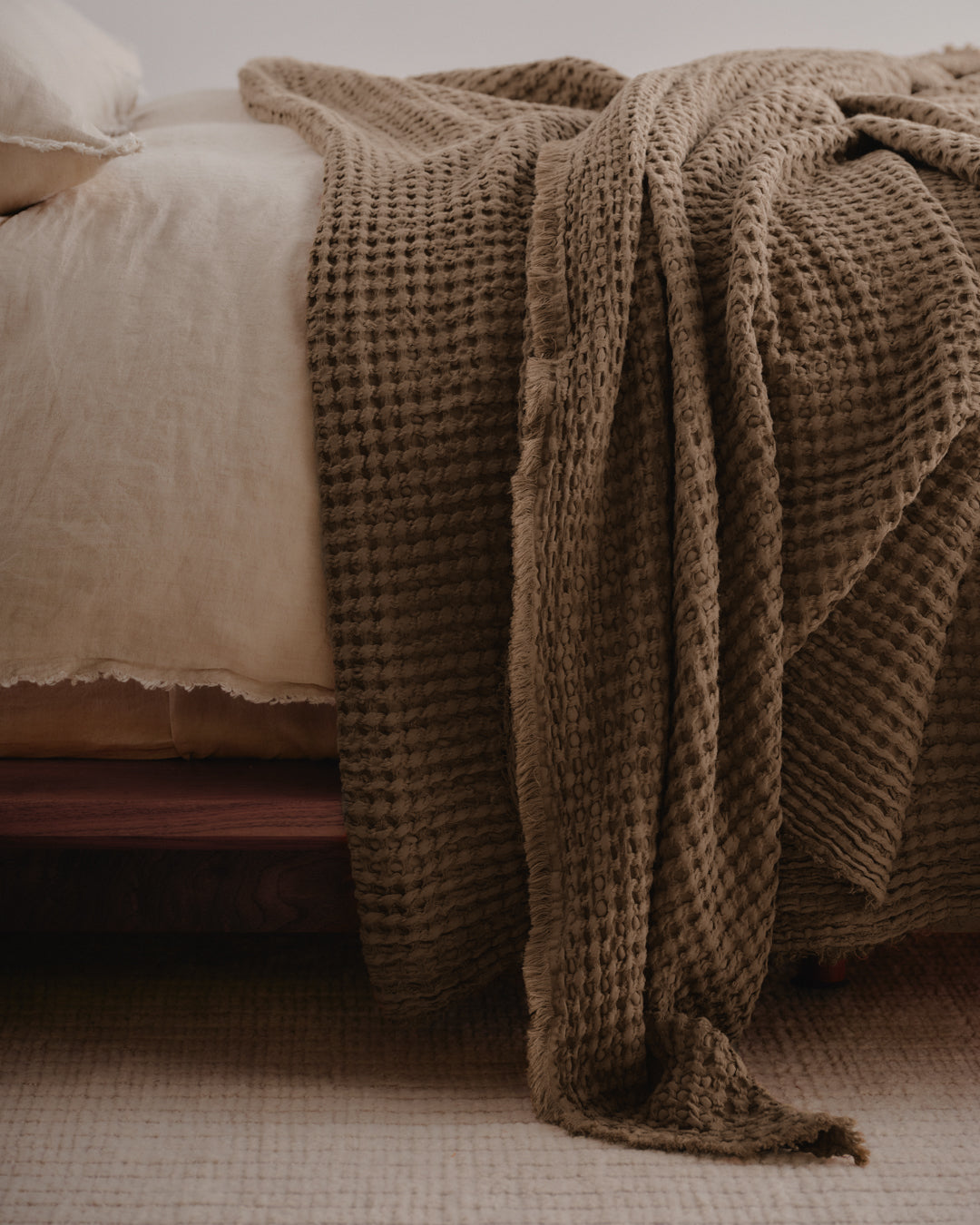 Linen Blanket | Chocolate Brown Throw