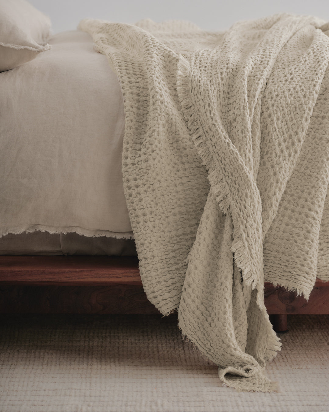 Linen Blanket | Sandy Color Luxury Throw