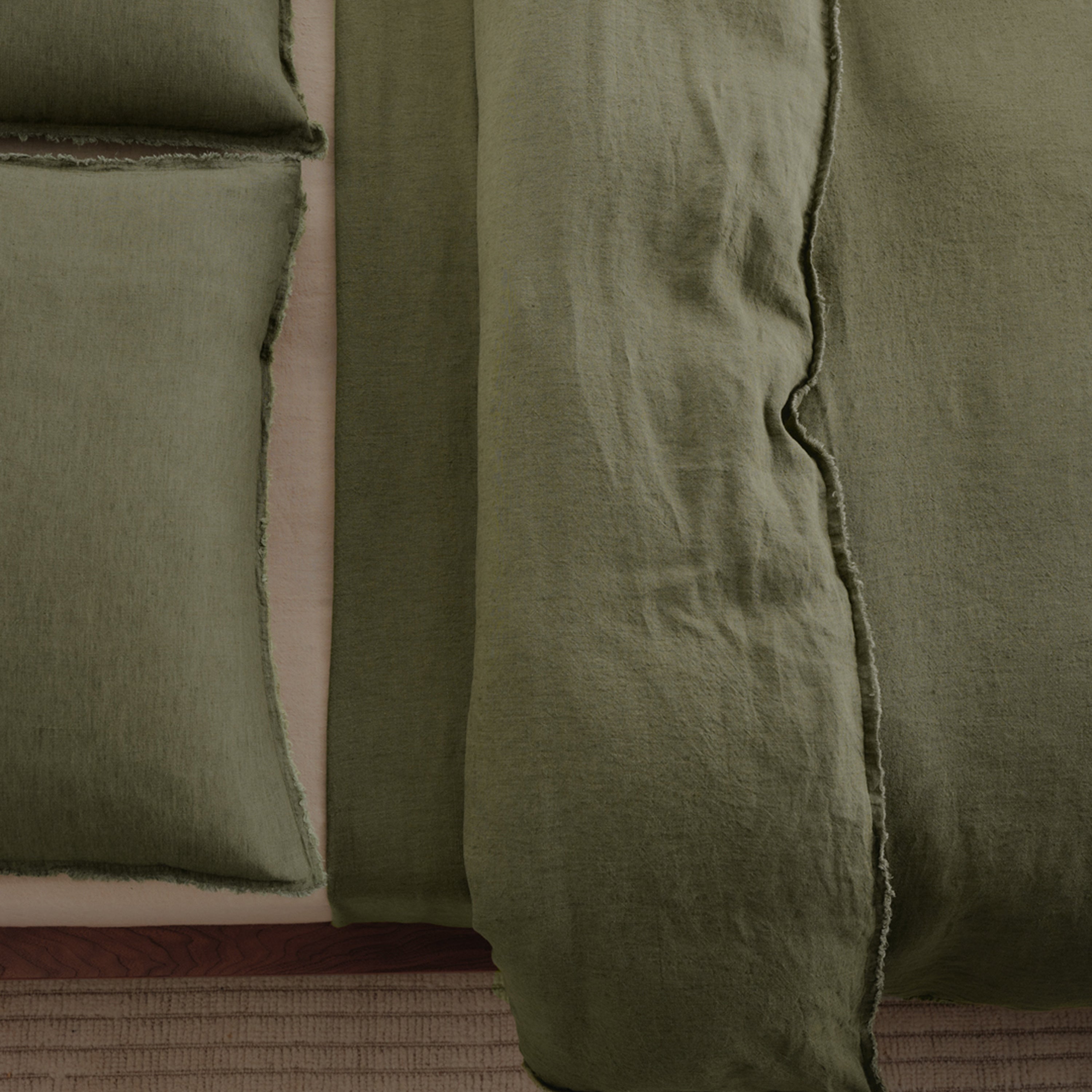 Flocca Linen Duvet Cover - Armee