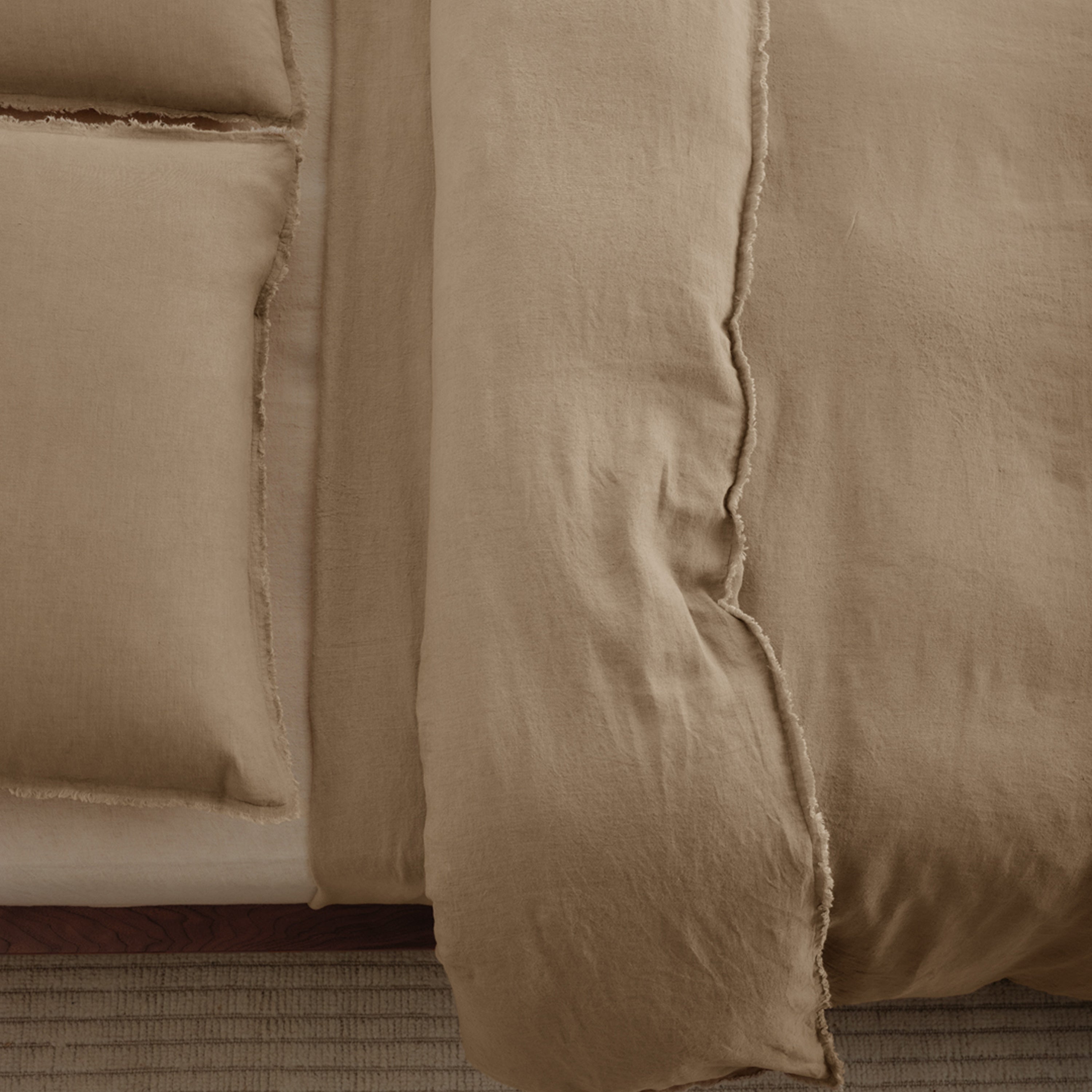 Flocca Linen Duvet Cover - Carmel