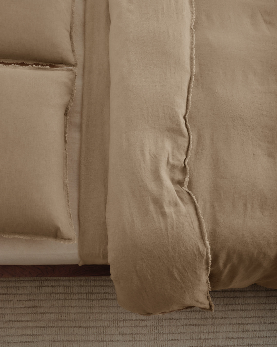 Flocca Linen Pillowcase | Caramel Tone
