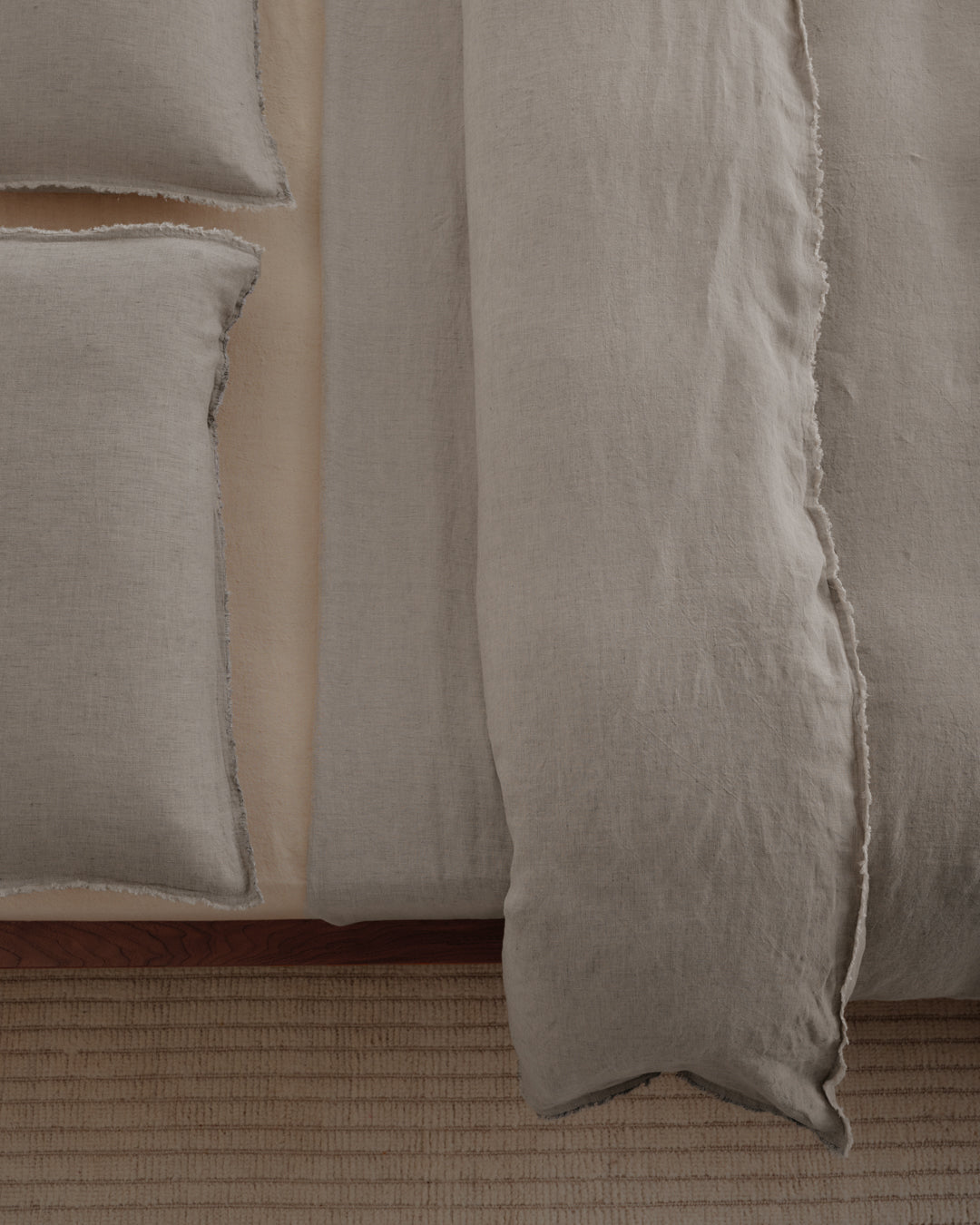 Flocca Linen Pillowcase | Sandy Grey