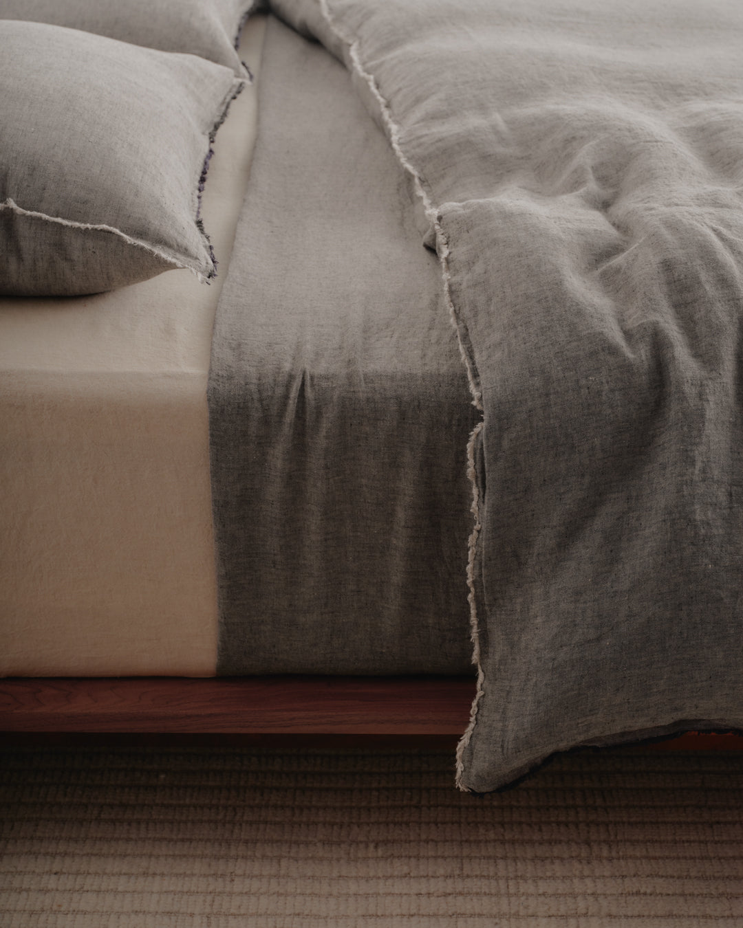 Linen Duvet Cover | Muted Black