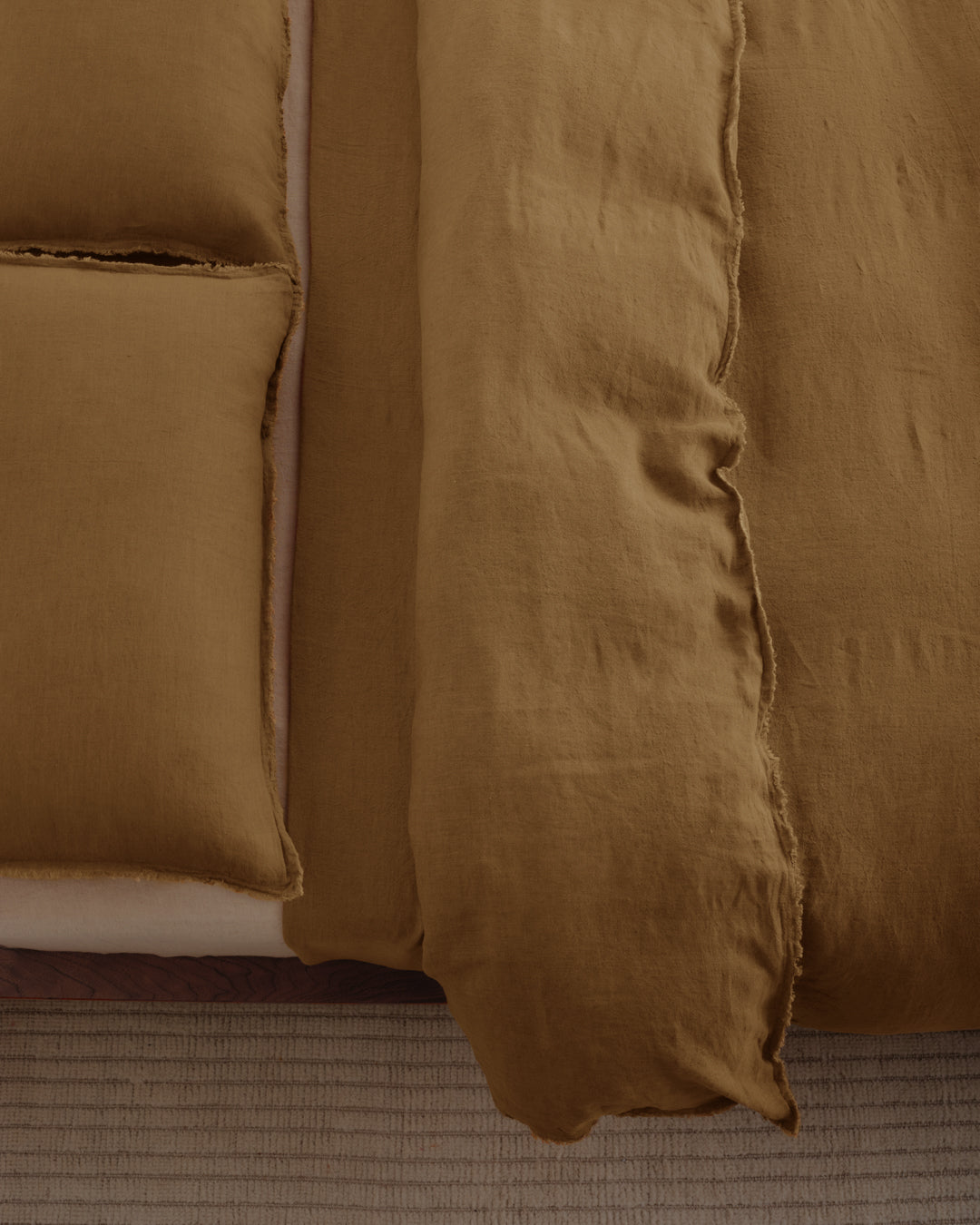 Flocca Linen Pillowcase | Rust Tone