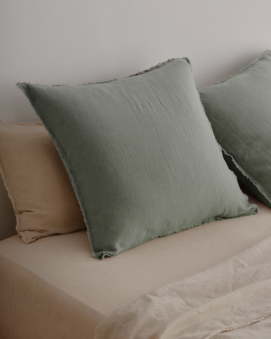 European Linen Pillowcase | Oceanic Green Blue