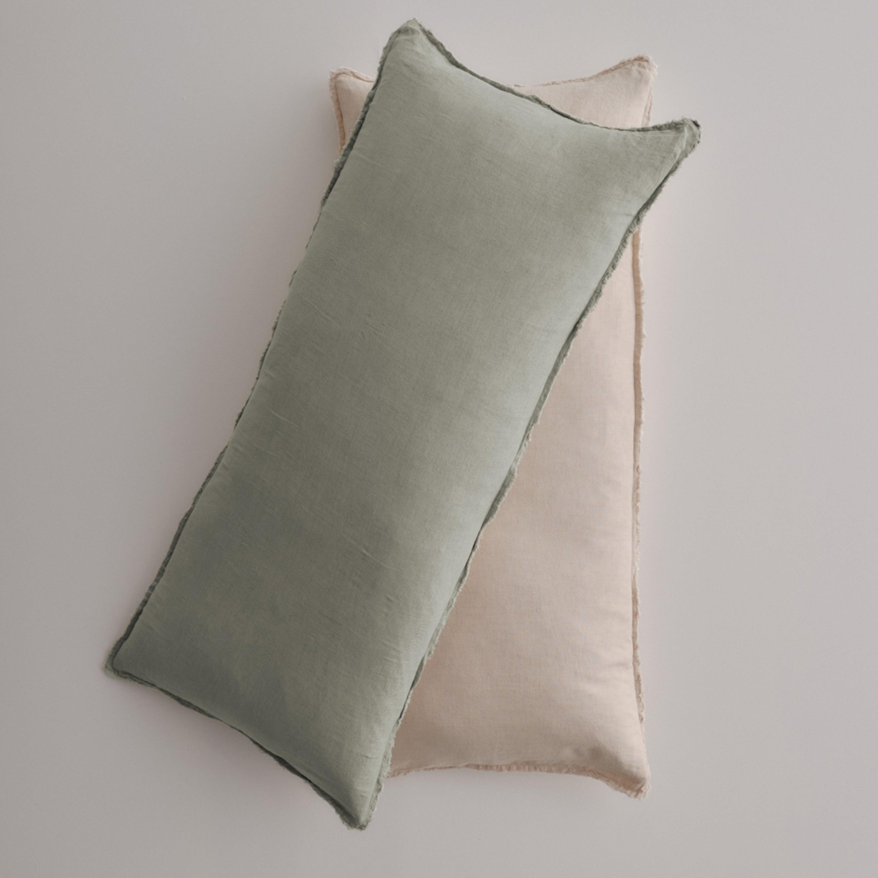 Flocca Linen Body Pillow - Argent