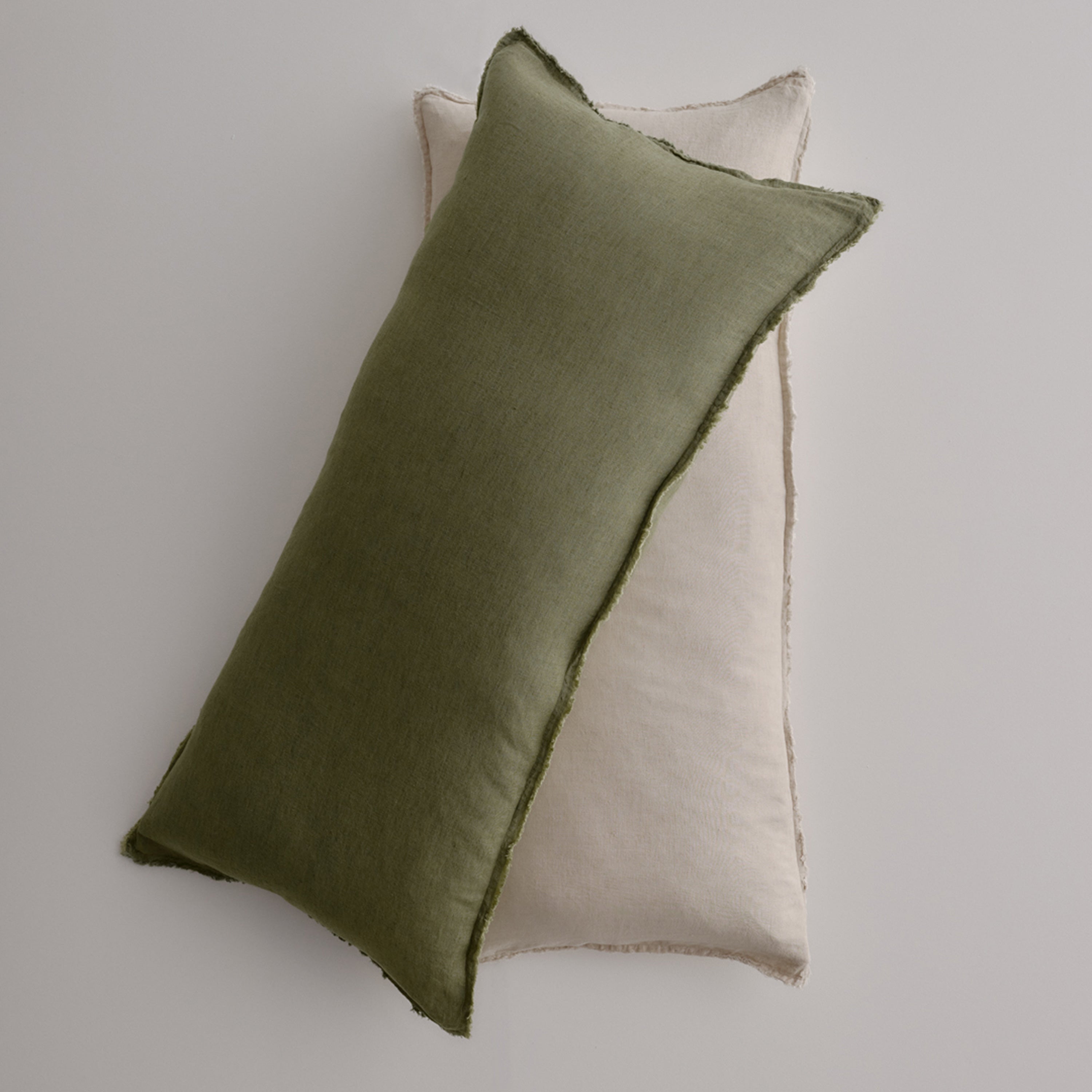Flocca Linen Body Pillow - Armee