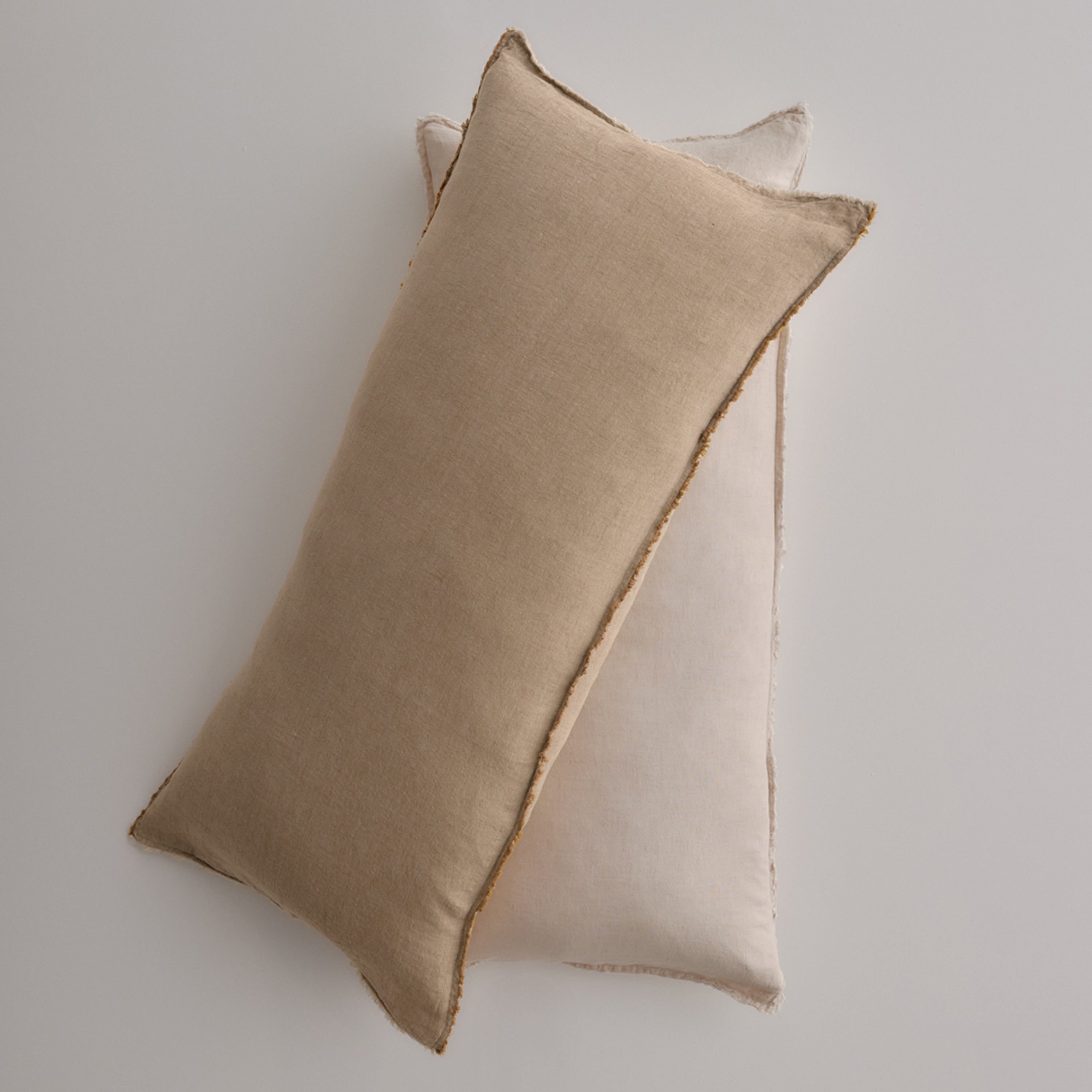 Flocca Linen Body Pillow - Brun