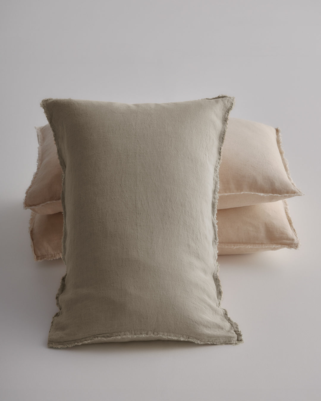 Flocca Linen Pillowcase | Classic Taupe
