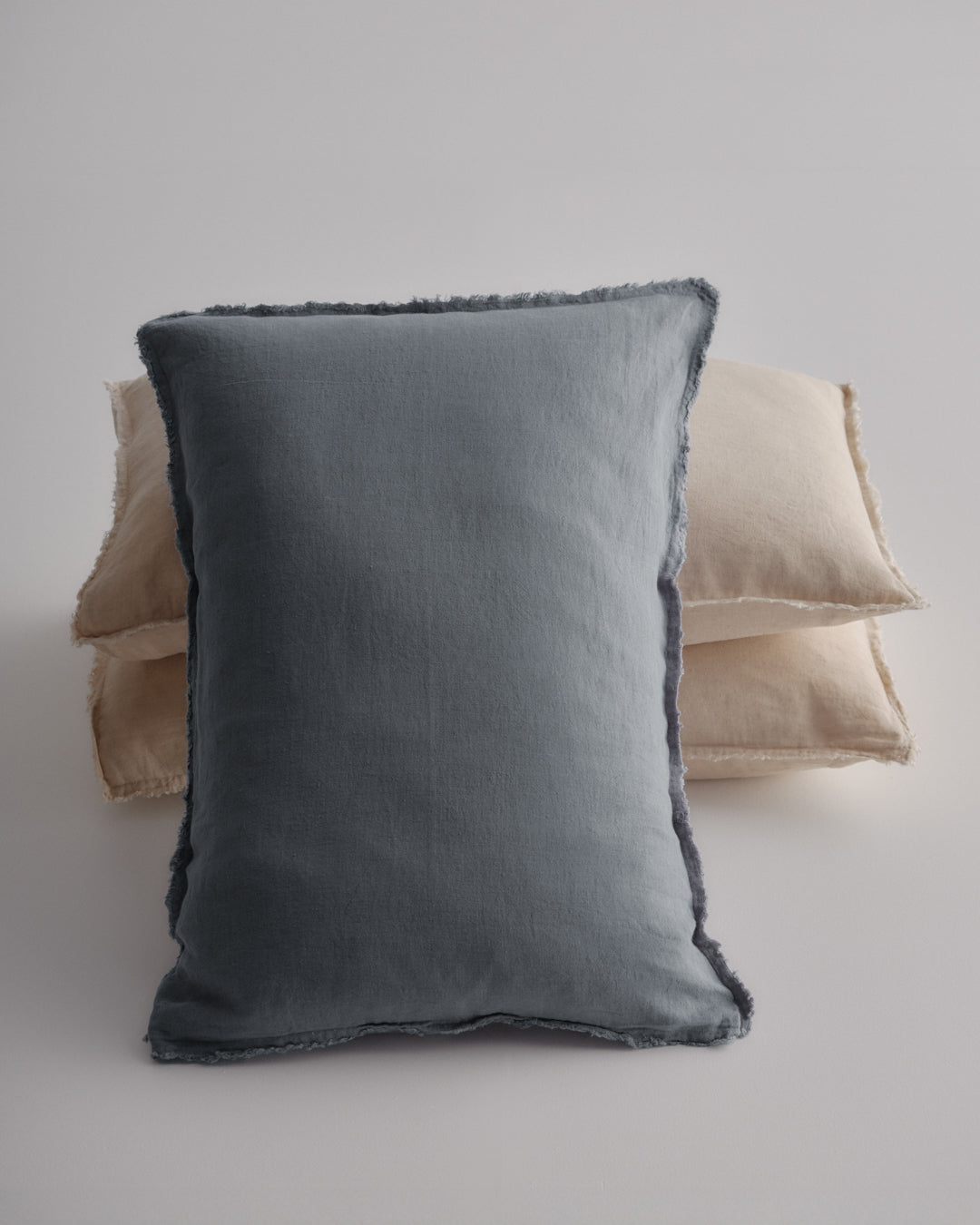 Flocca Linen Pillowcase | Deep Sea Blue