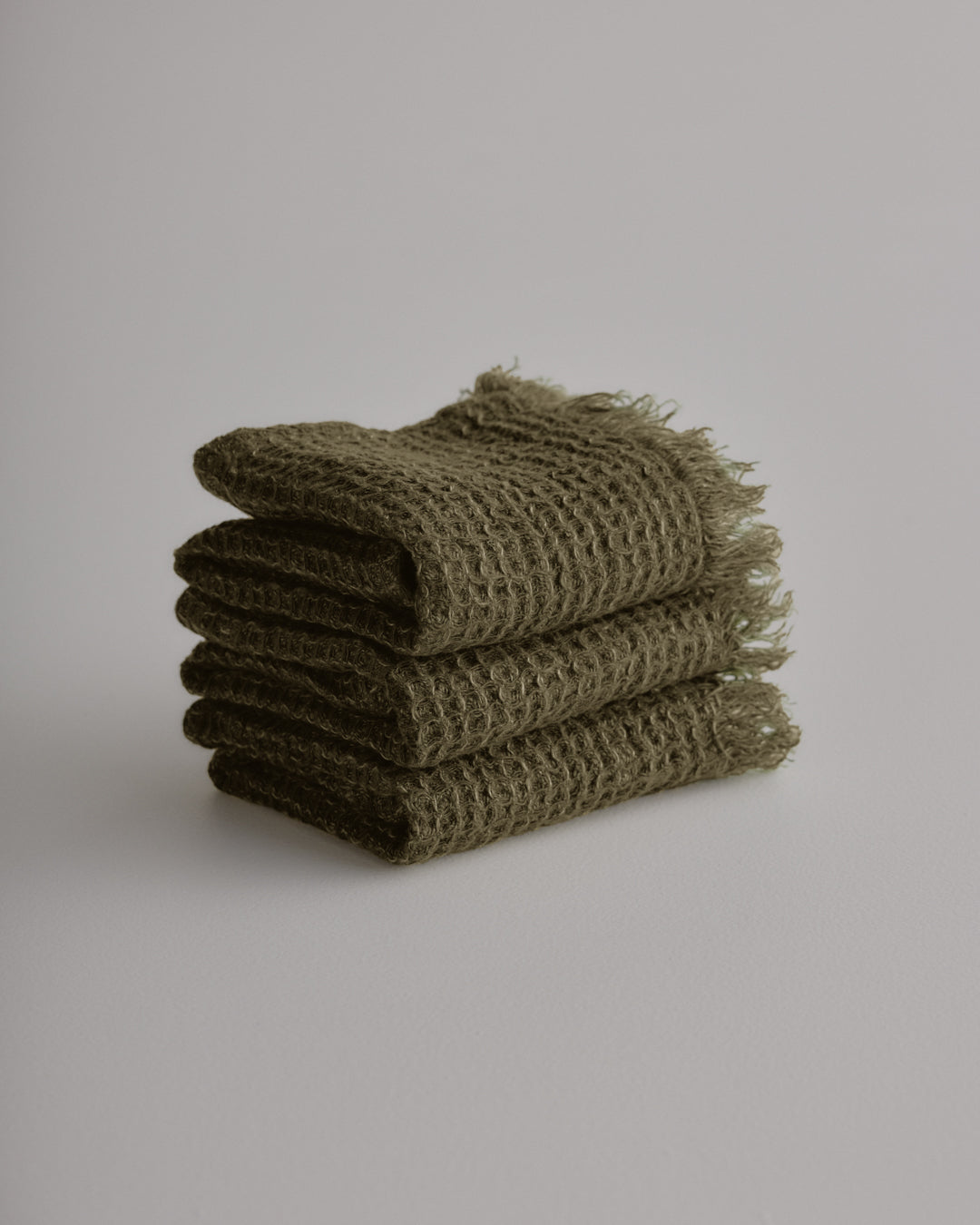 Linen Face Towel | Deep Khaki