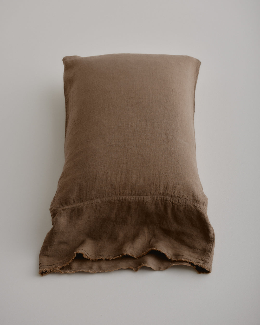 Long Linen Pillowcases | Chocolate Brown
