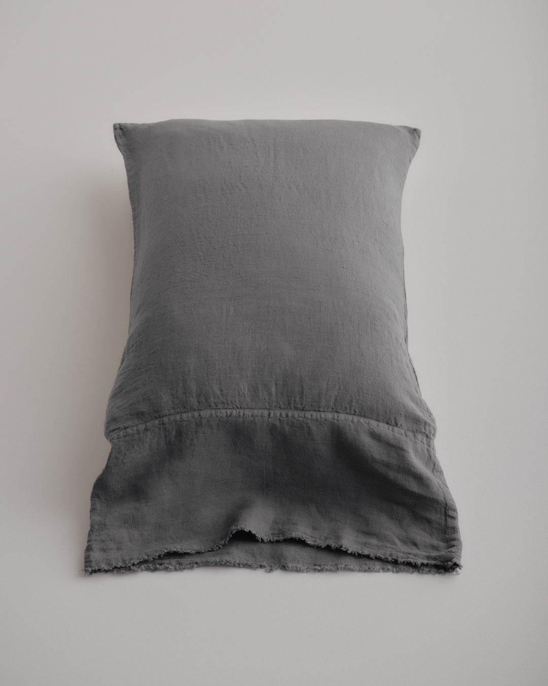 Long Linen Pillowcases | Charcoal Grey