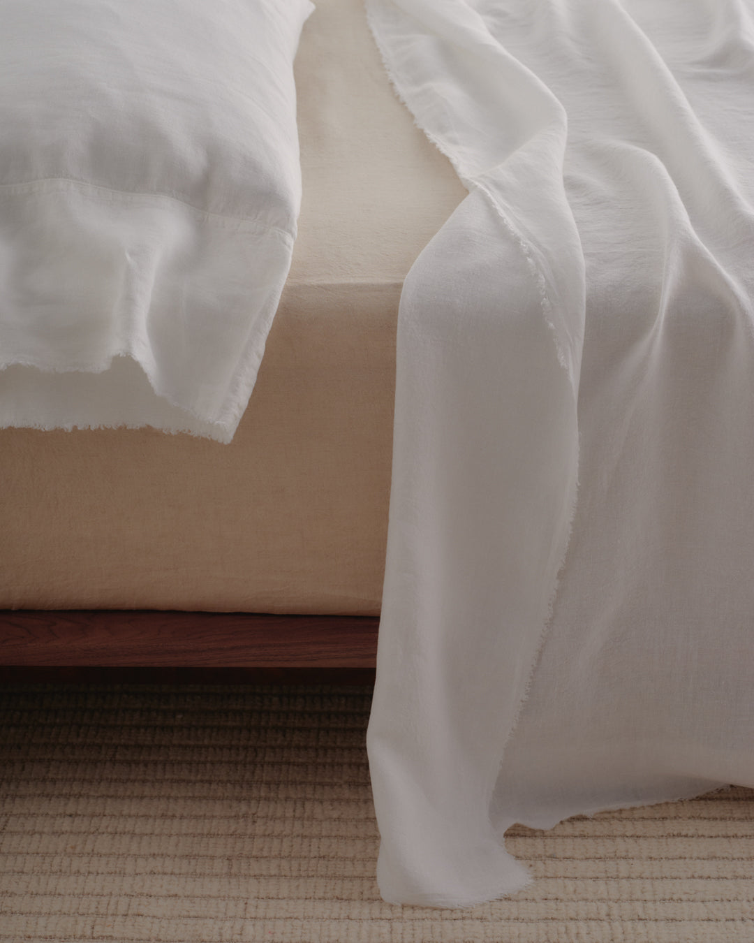 Long Linen Pillowcases | Antique White