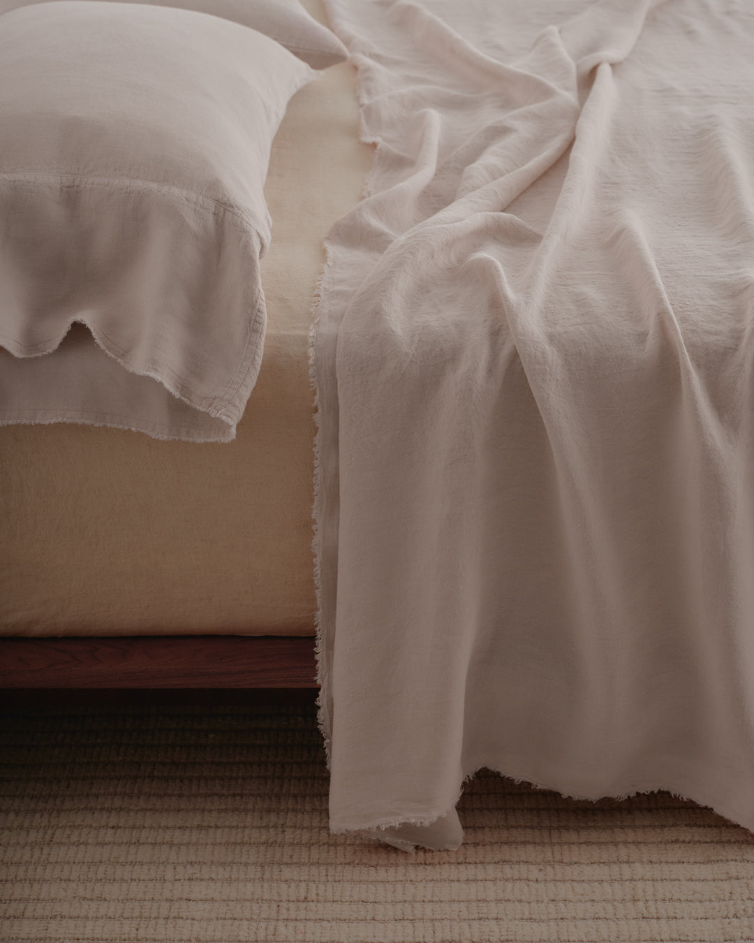 Long Linen Pillowcases | Earthy Pink