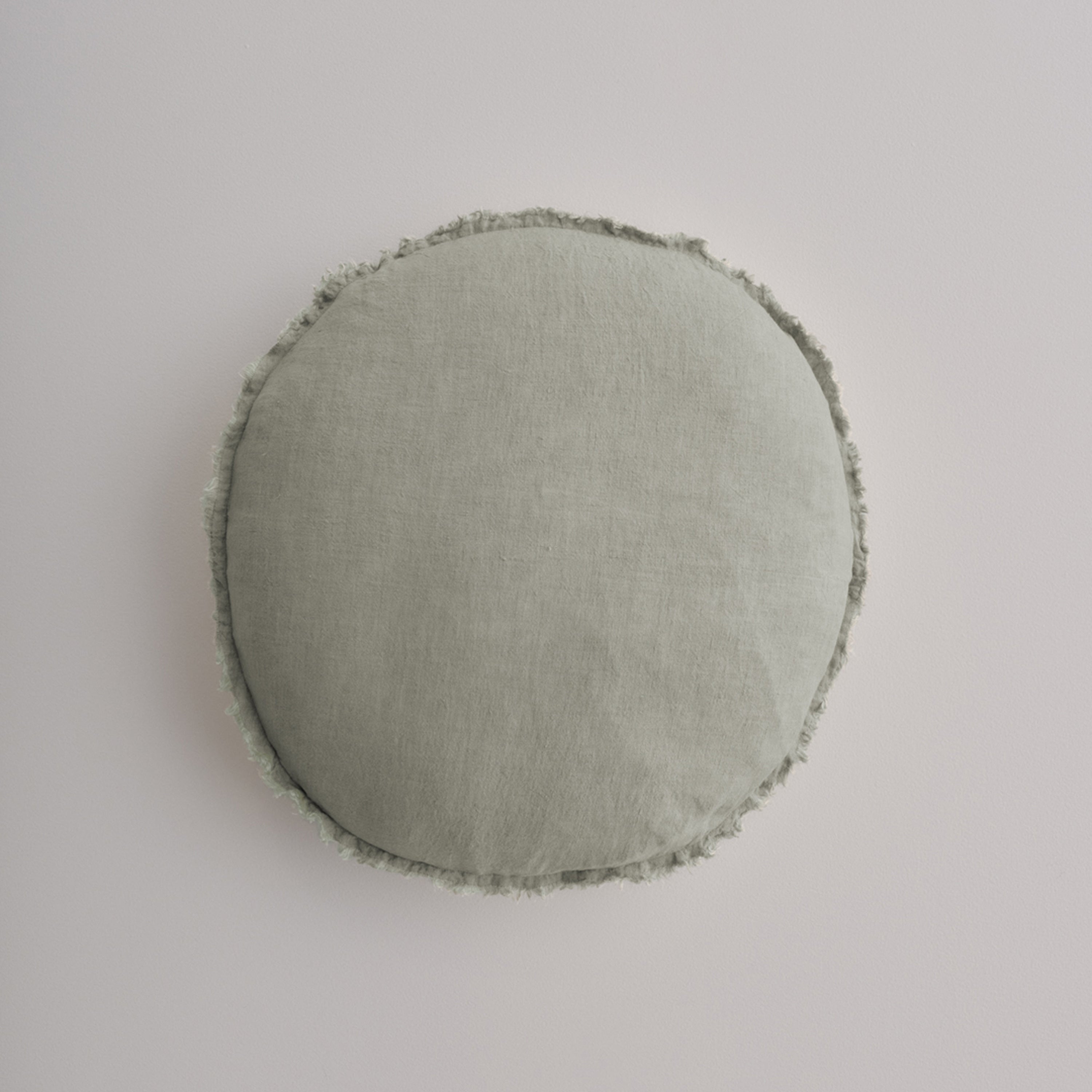 Flocca Macaron Linen Cushion - Argent
