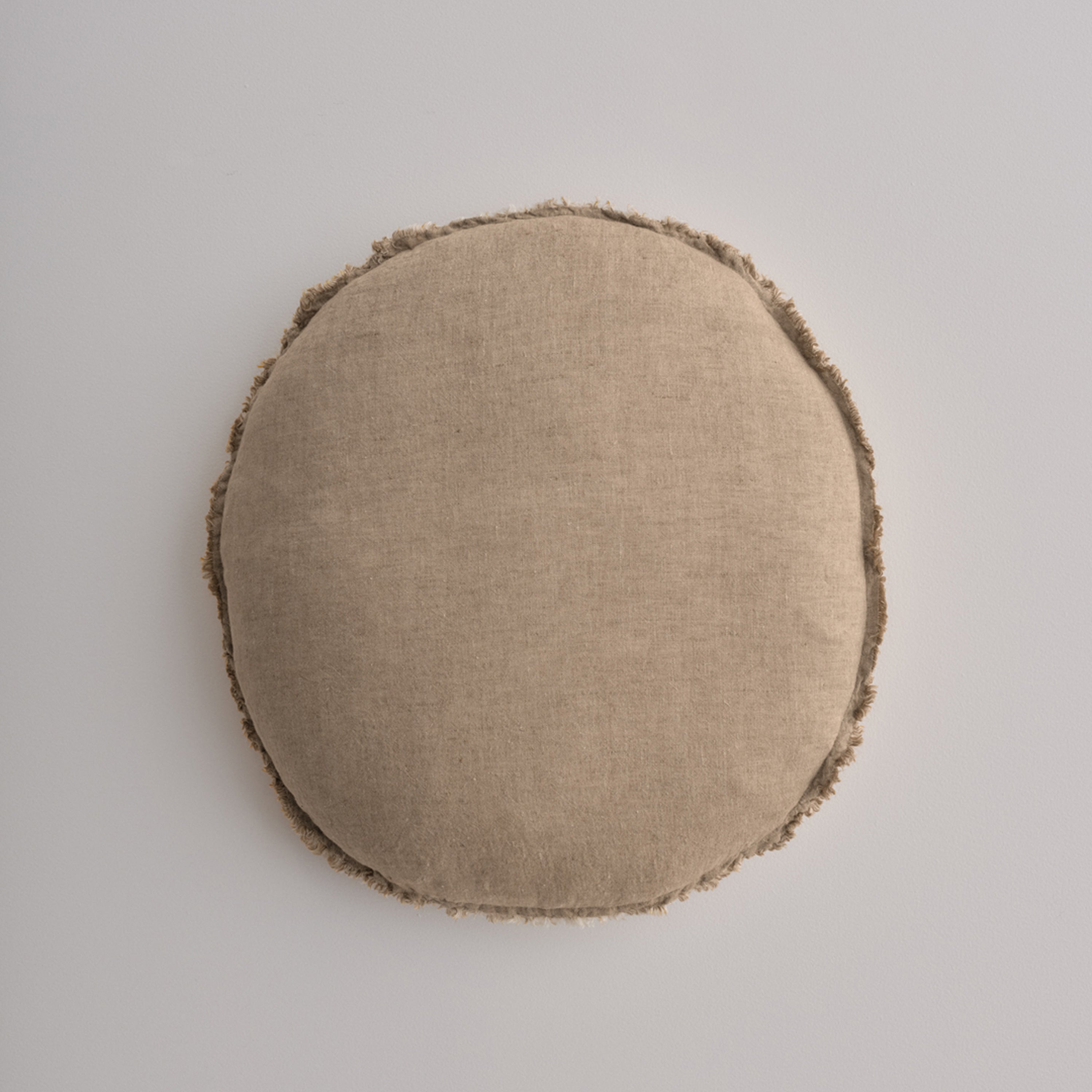 Flocca Macaron Linen Cushion - Brun
