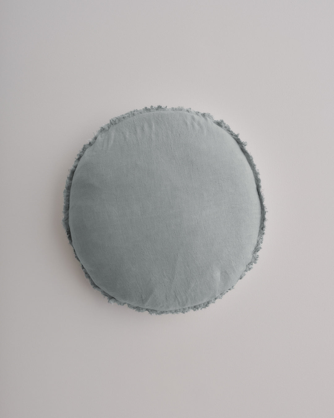 Round Linen Cushion | Cornflower Blue
