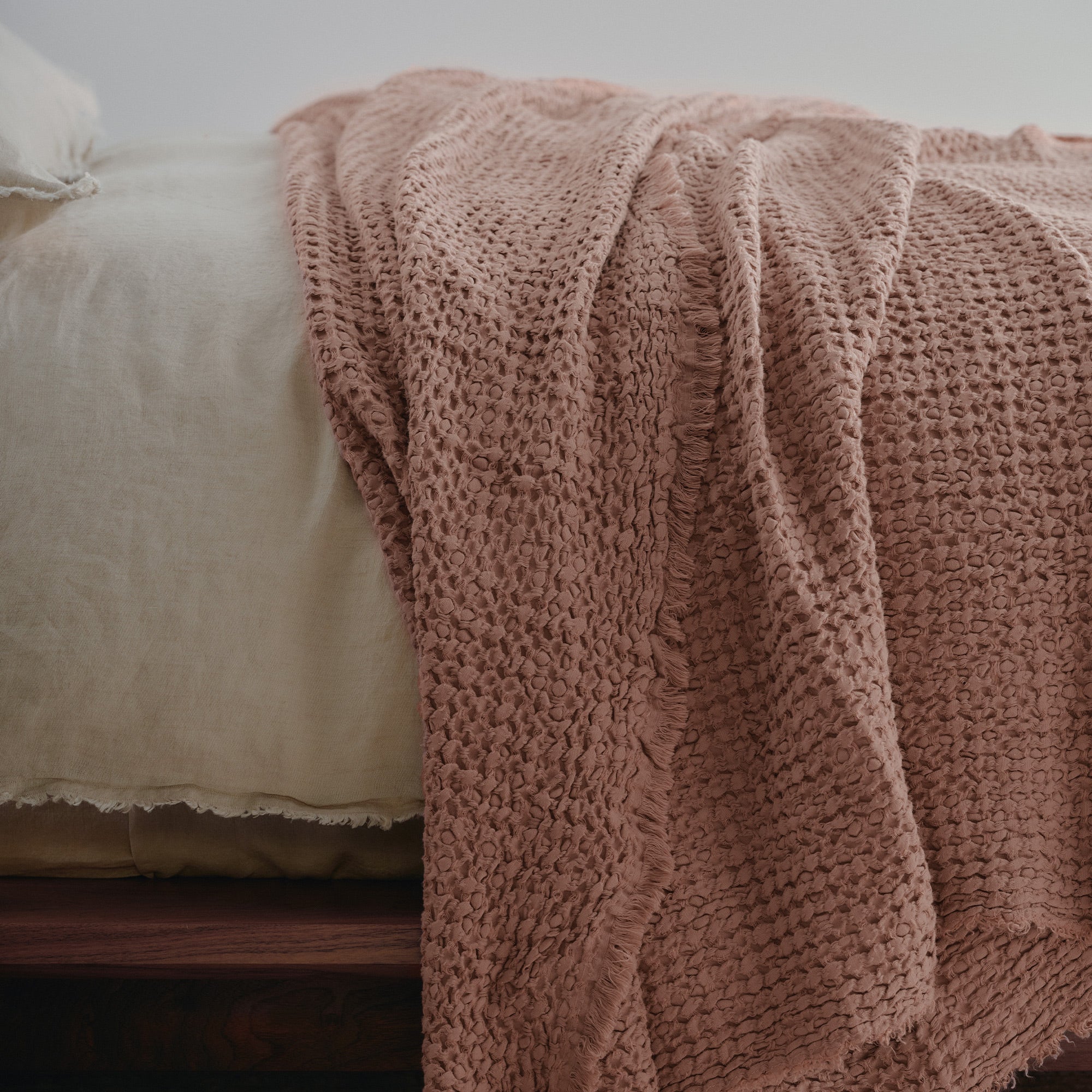 Flocca Linen Blanket - Rosa