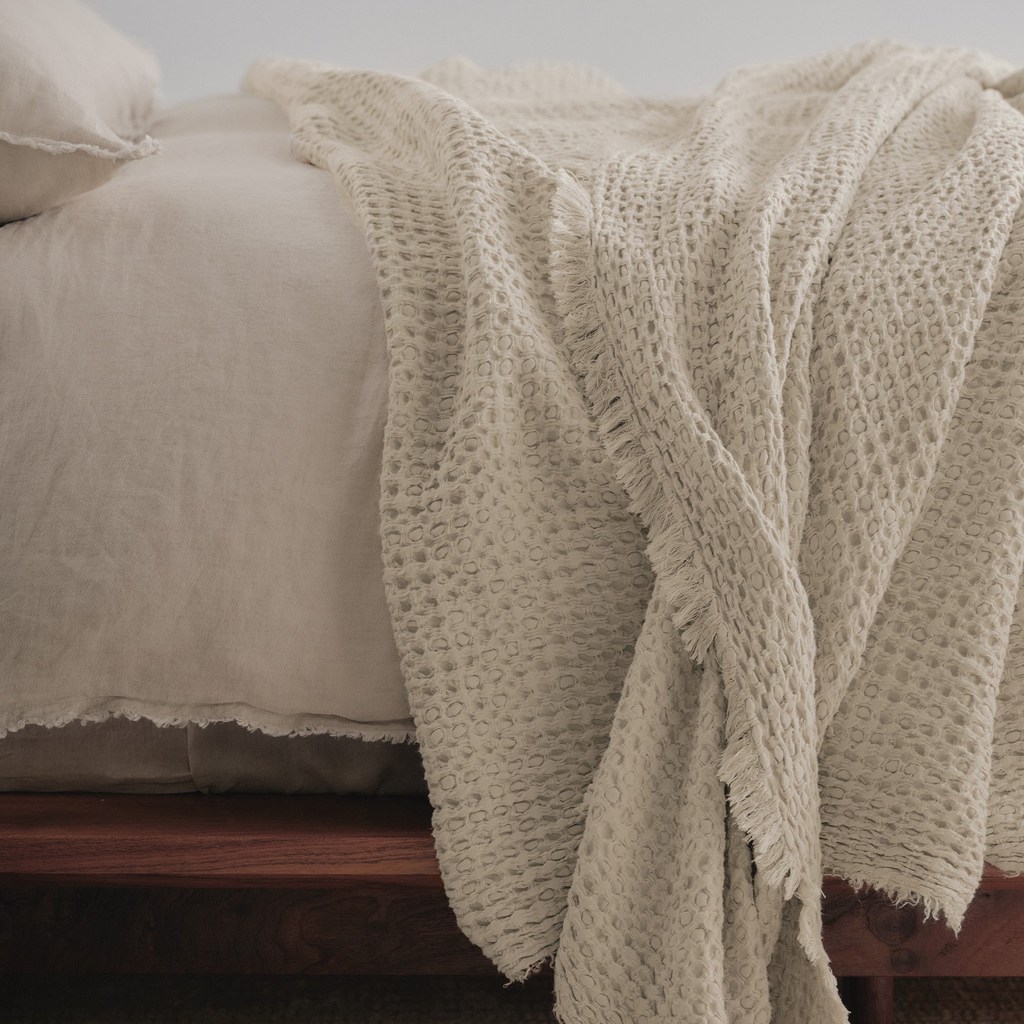 Flocca Linen Blanket - Sable