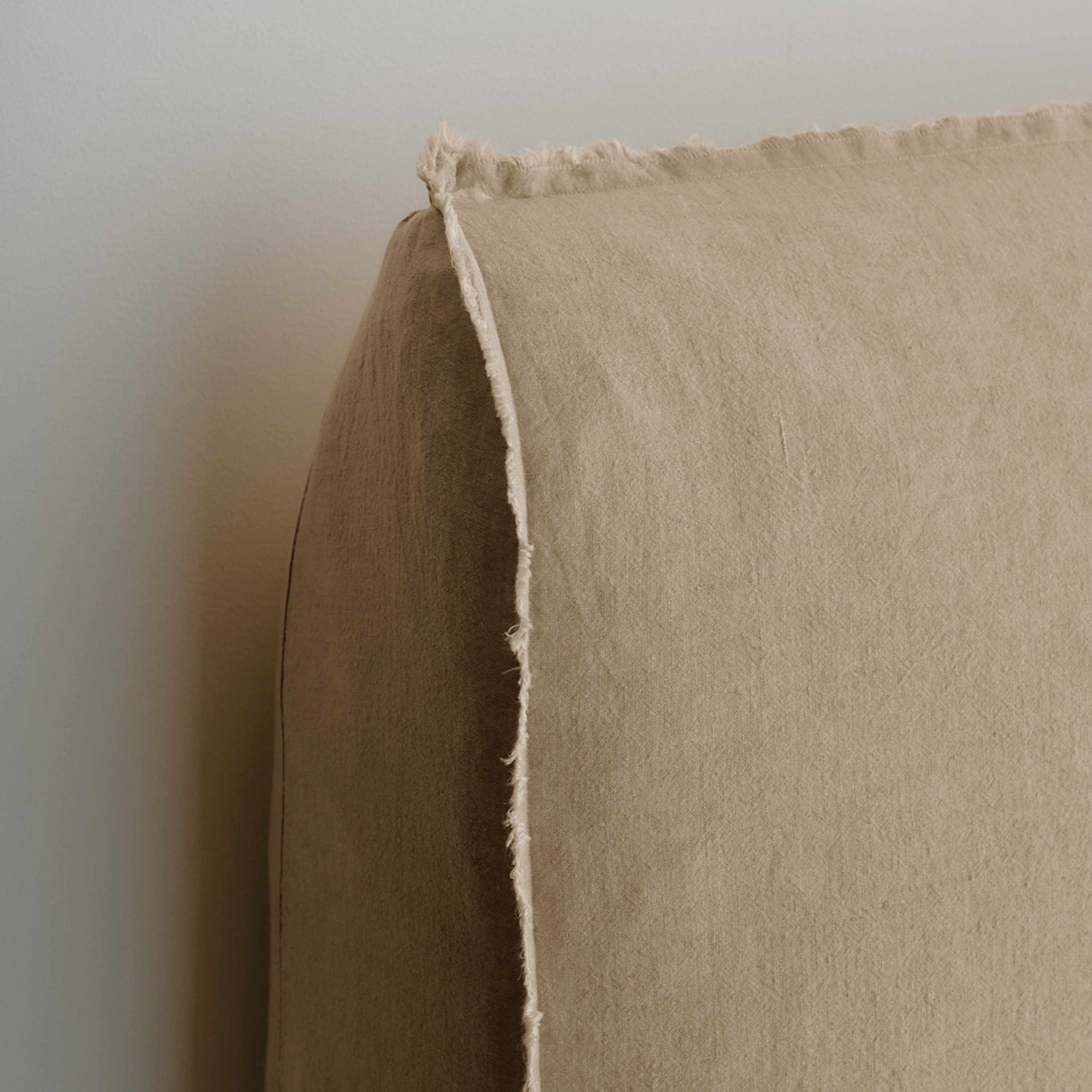 Flocca Linen Bedhead Tall - Carmel