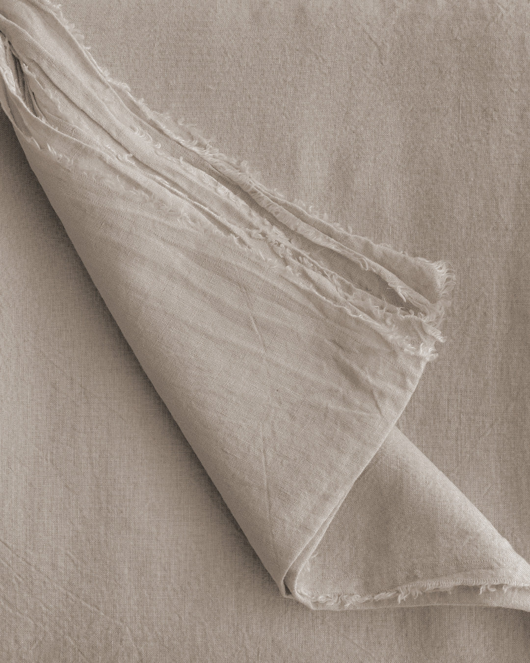 Flocca Long Linen Pillowcase - Sable