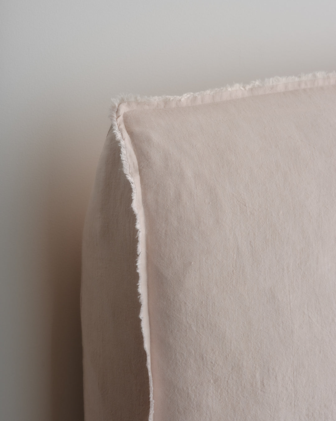Linen Bedhead & Cover | Earthy Pink