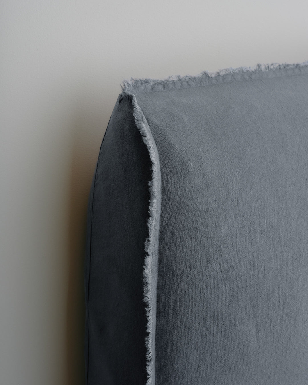 Linen Bedhead & Cover | Deep Sea Blue