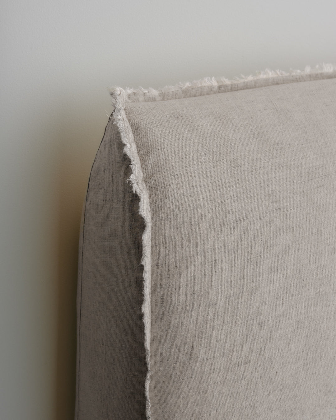 Linen Bedhead & Cover | Sandy Grey