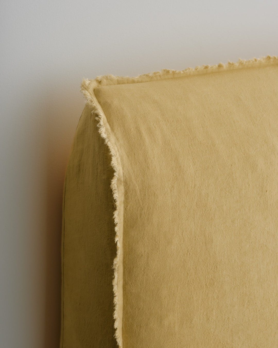 Linen Bedhead & Cover | Muted Gold