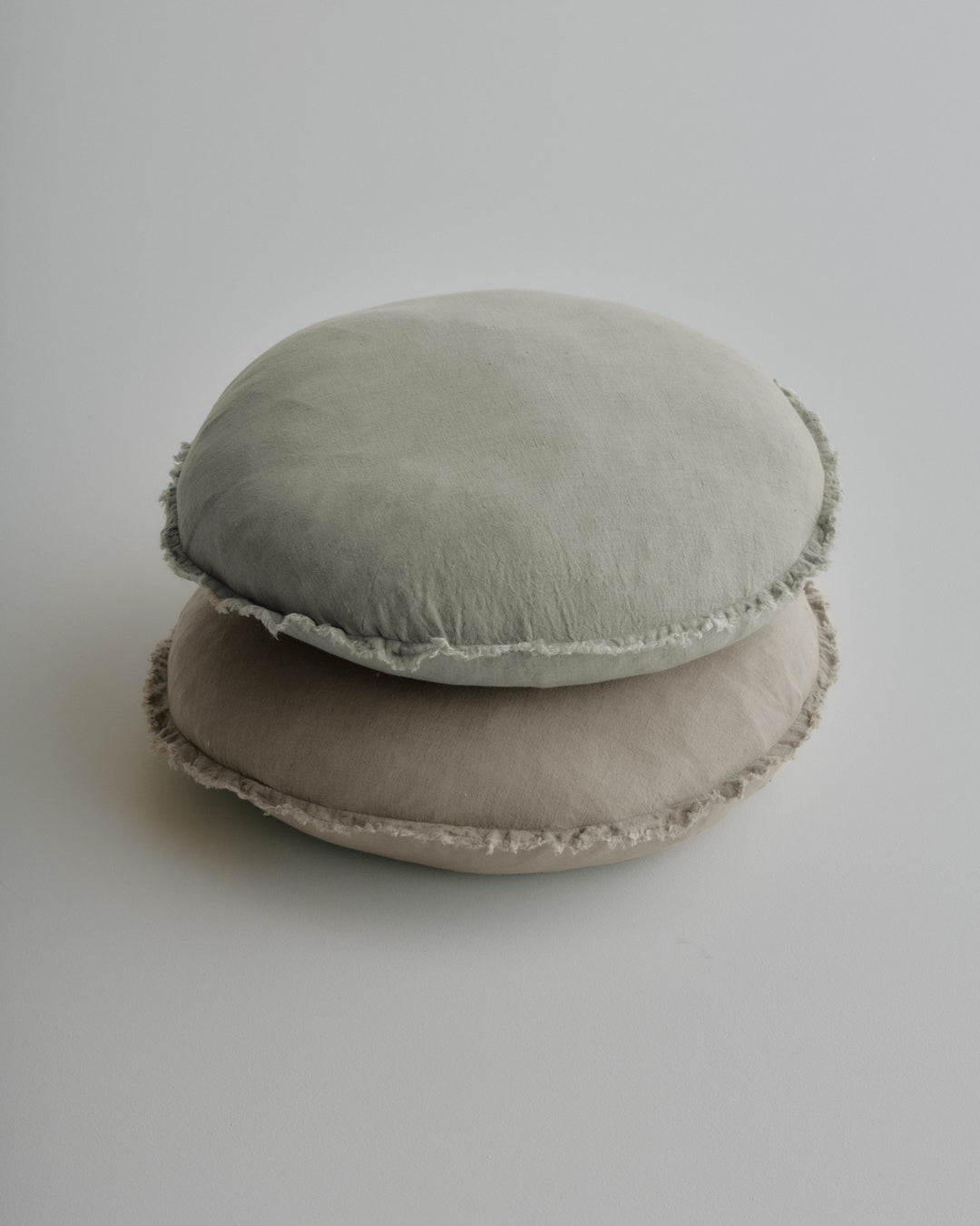 Round Linen Cushion | Classic Taupe