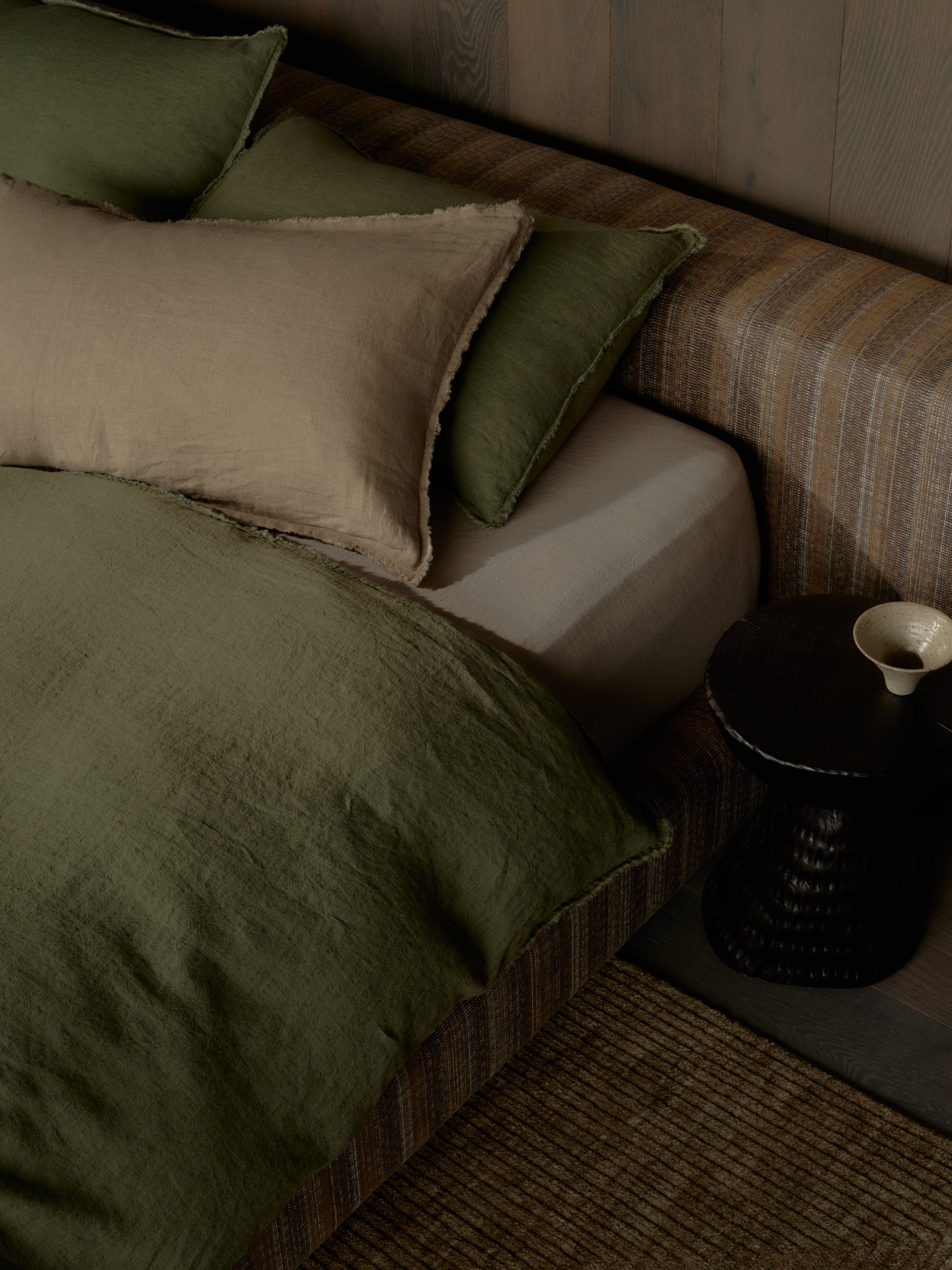 Flocca Linen Body Pillow - Carmel (Cover Only)