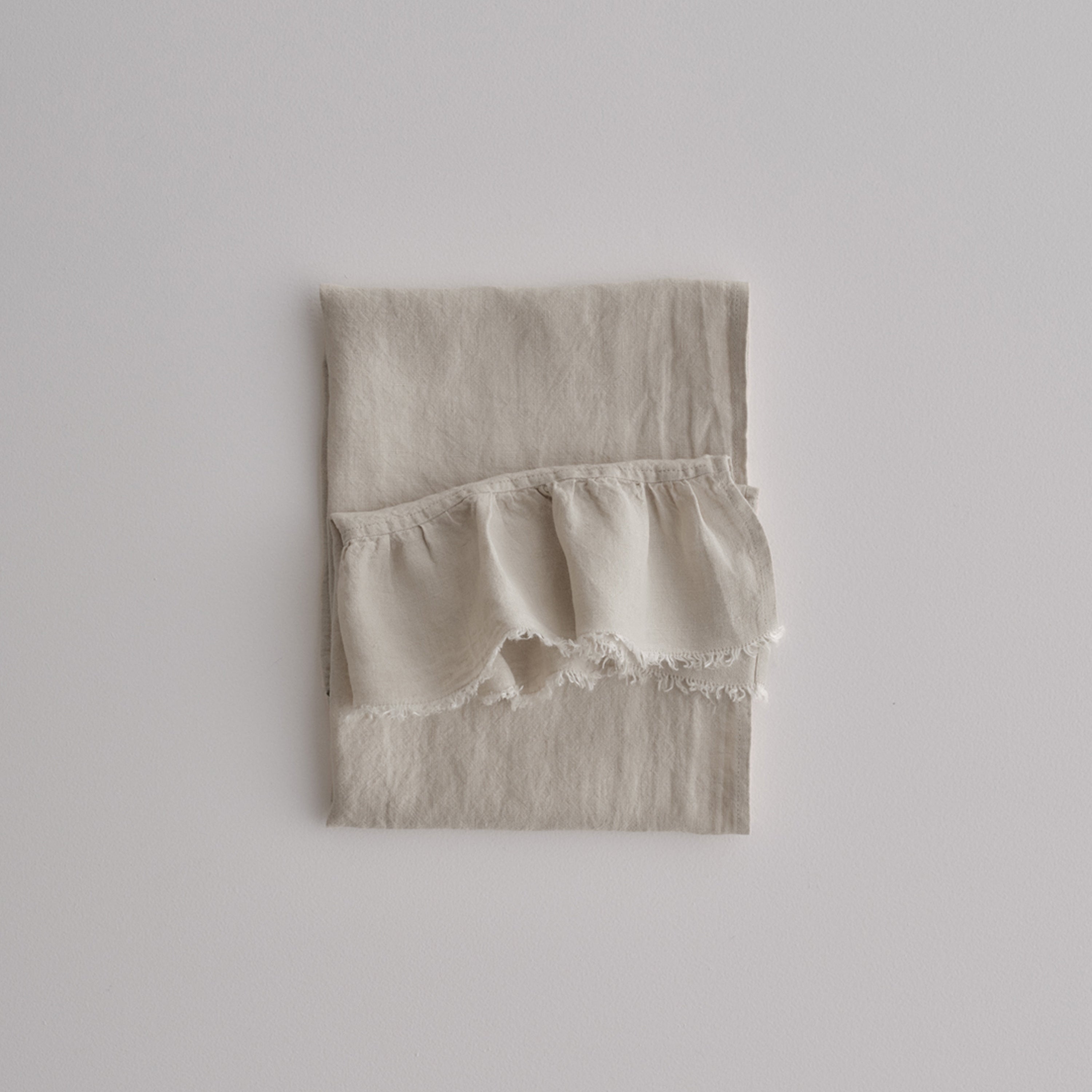 Kristine Linen Guest Towel - Sable