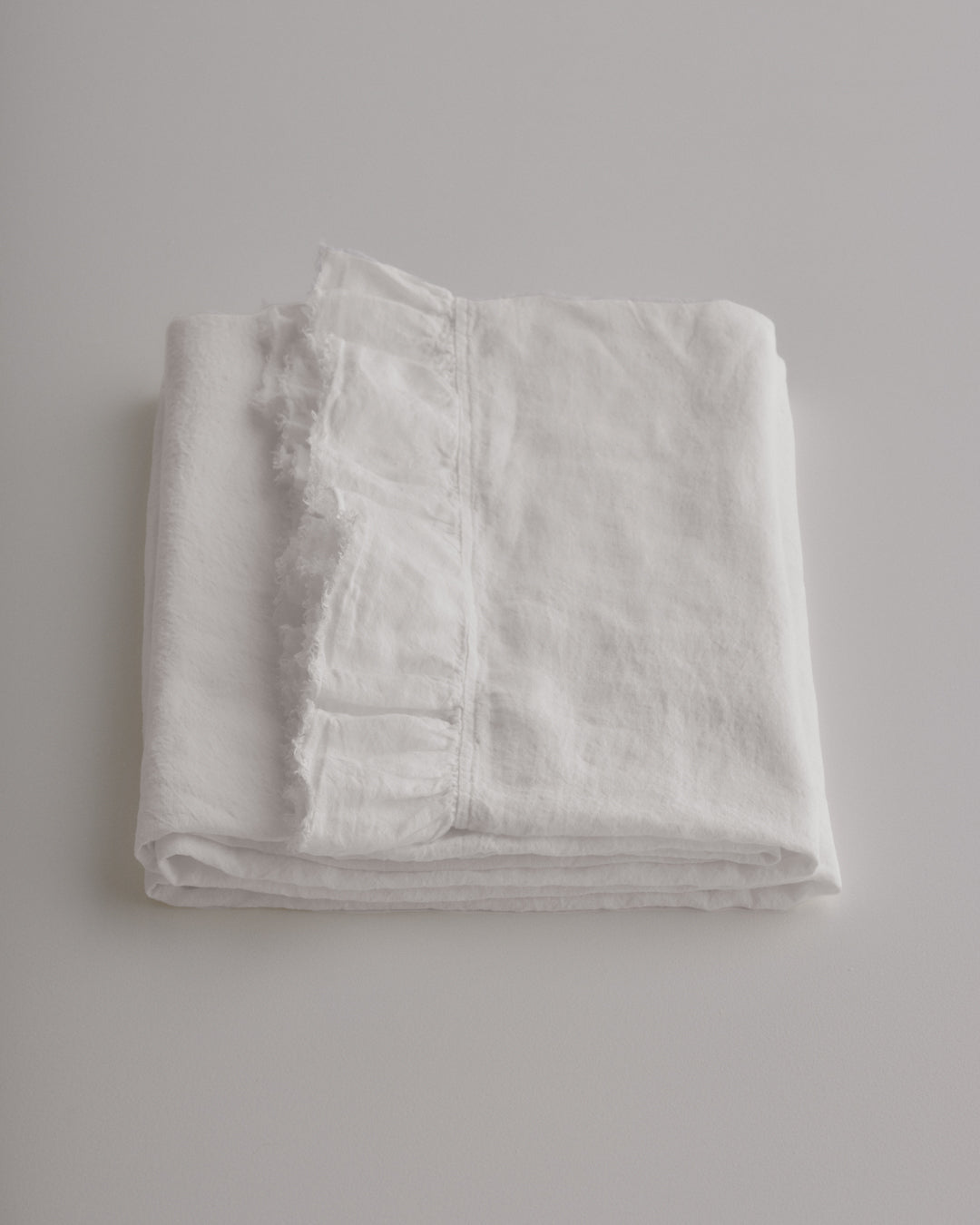 Kristine Linen Flat Sheet | Antique White