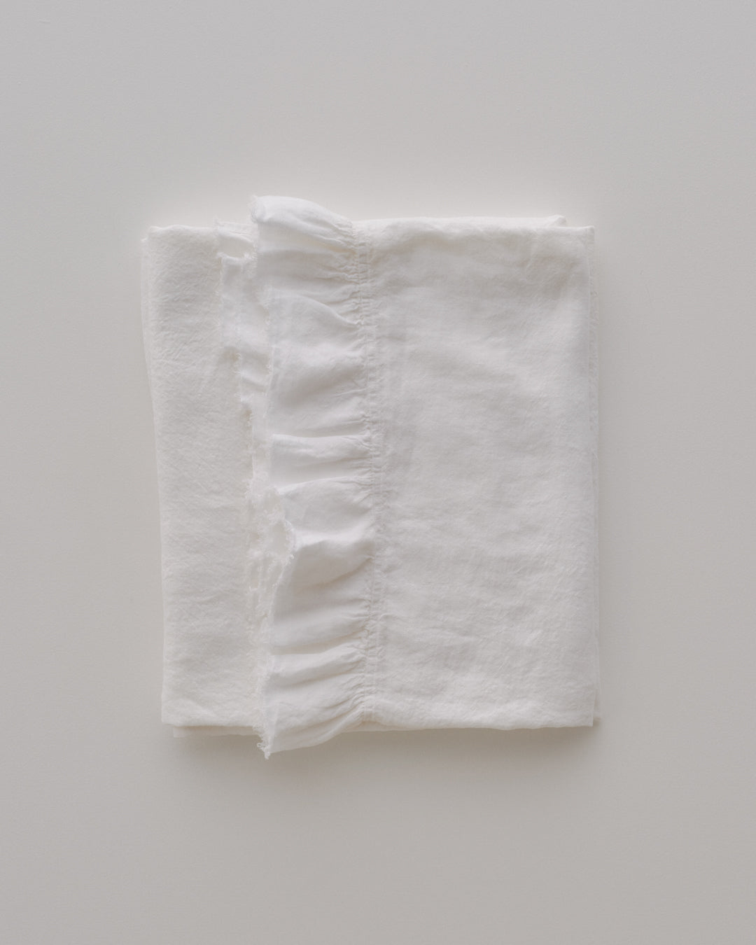 Kristine Linen Flat Sheet | Antique White