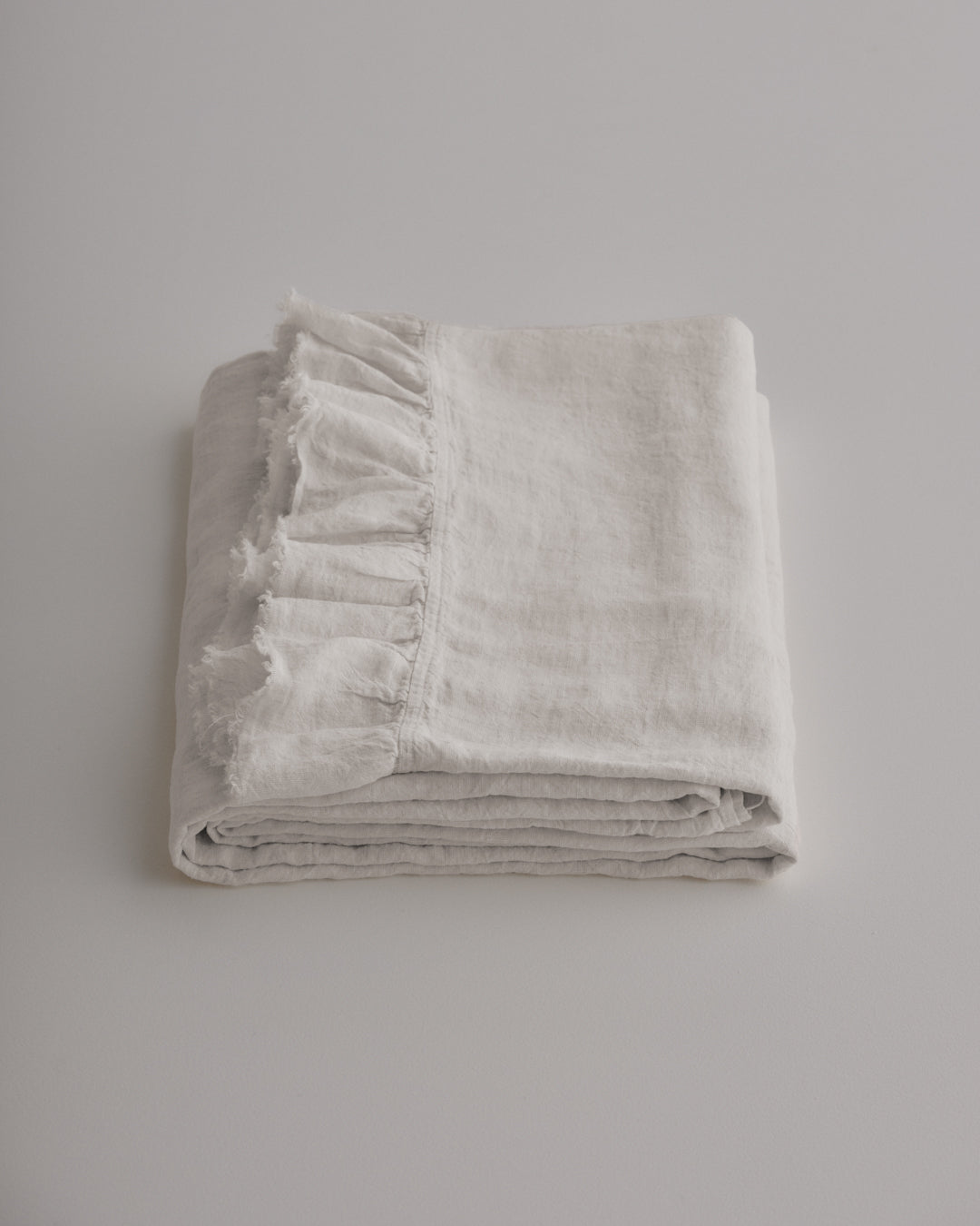 Kristine Linen Flat Sheet | Pale Stone